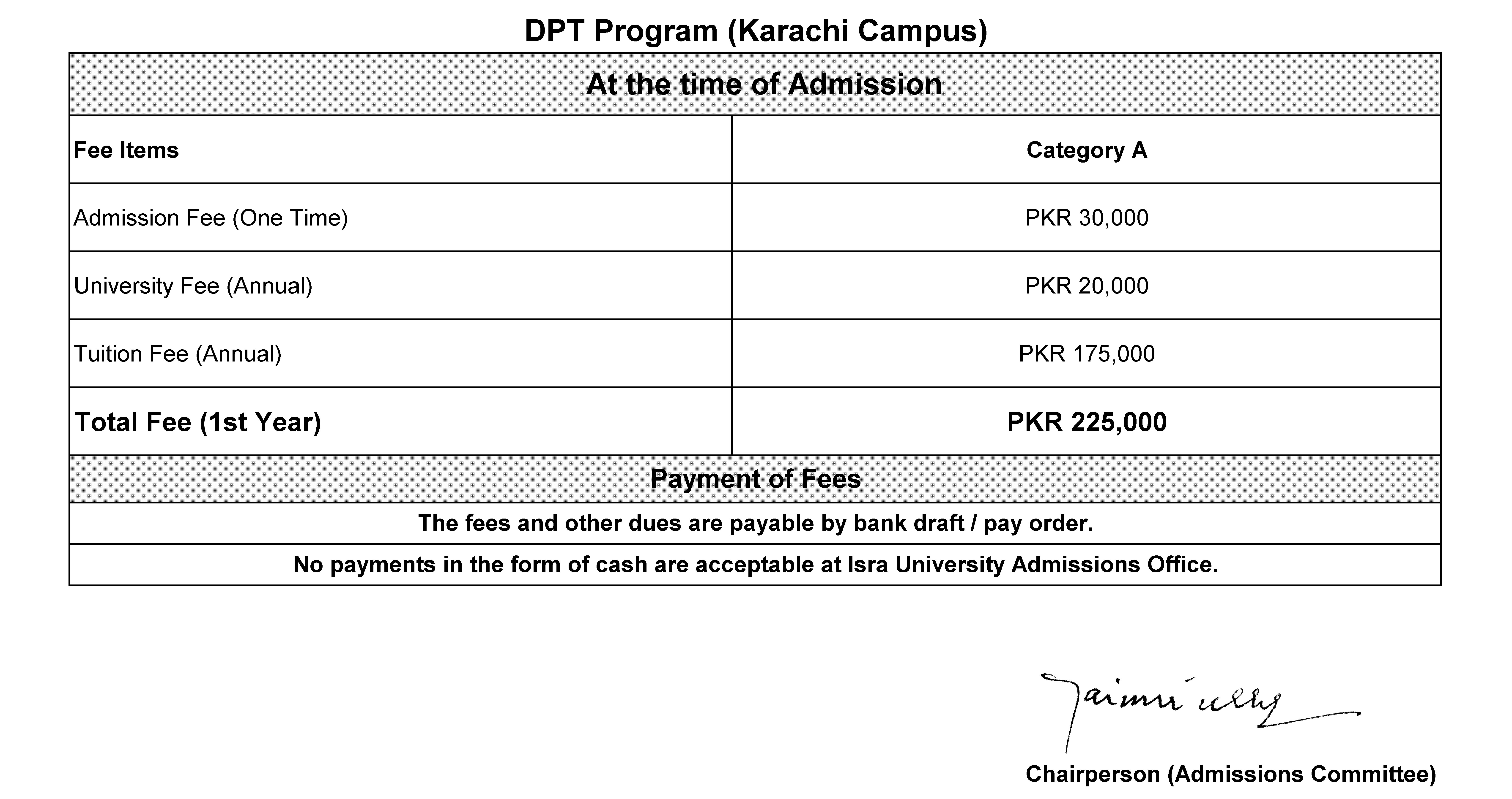 fees-structure-dpt-program-karachi-campus